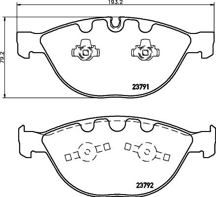 HELLA 8DB 355 006-551 - Bremžu uzliku kompl., Disku bremzes ps1.lv