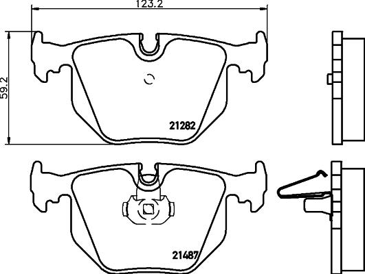 HELLA 8DB 355 006-691 - Bremžu uzliku kompl., Disku bremzes ps1.lv