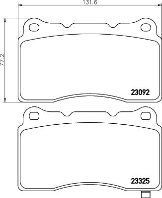 HELLA 8DB 355 006-601 - Bremžu uzliku kompl., Disku bremzes ps1.lv