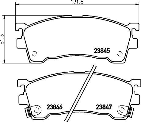 HELLA 8DB 355 006-621 - Bremžu uzliku kompl., Disku bremzes ps1.lv