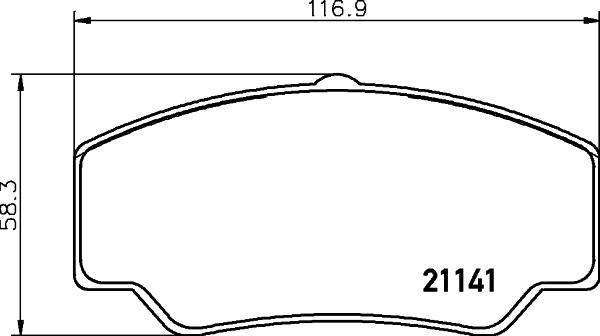 HELLA 8DB 355 006-151 - Bremžu uzliku kompl., Disku bremzes ps1.lv