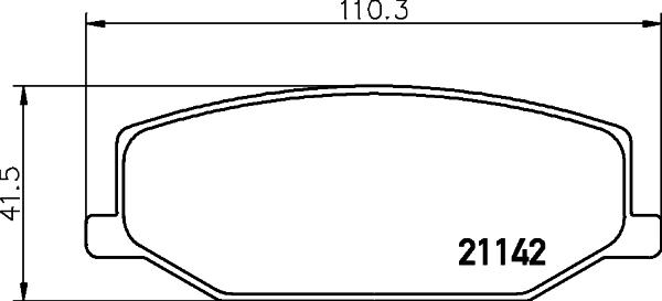 HELLA 8DB 355 006-161 - Bremžu uzliku kompl., Disku bremzes ps1.lv