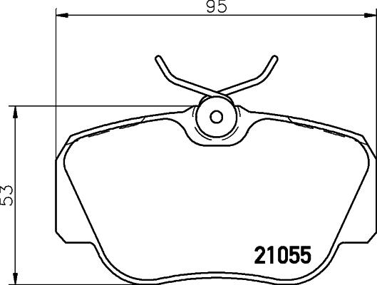 HELLA 8DB 355 006-181 - Bremžu uzliku kompl., Disku bremzes ps1.lv