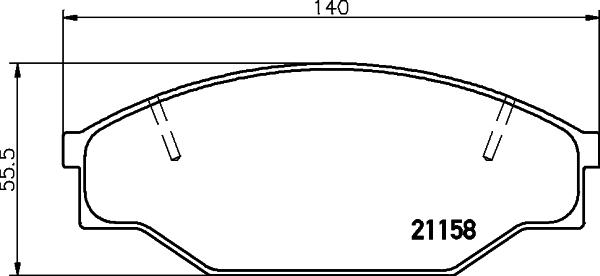 HELLA 8DB 355 006-121 - Bremžu uzliku kompl., Disku bremzes ps1.lv