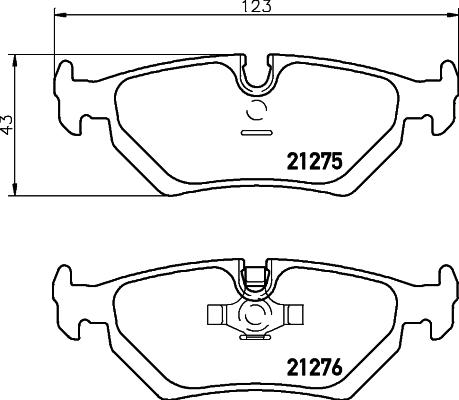 HELLA 8DB 355 006-841 - Bremžu uzliku kompl., Disku bremzes ps1.lv