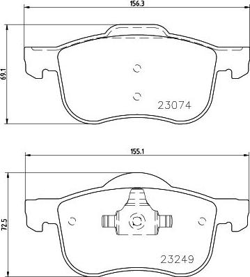 HELLA 8DB 355 006-851 - Bremžu uzliku kompl., Disku bremzes ps1.lv