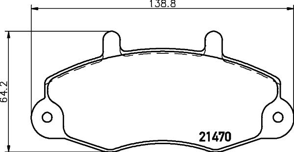 HELLA 8DB 355 006-391 - Bremžu uzliku kompl., Disku bremzes ps1.lv