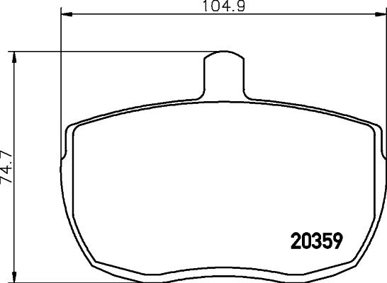 HELLA 8DB 355 006-361 - Bremžu uzliku kompl., Disku bremzes ps1.lv