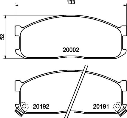 HELLA 8DB 355 026-711 - Bremžu uzliku kompl., Disku bremzes ps1.lv