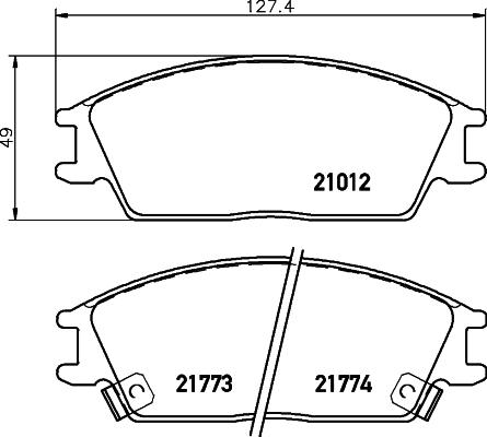 HELLA 8DB 355 026-841 - Bremžu uzliku kompl., Disku bremzes ps1.lv