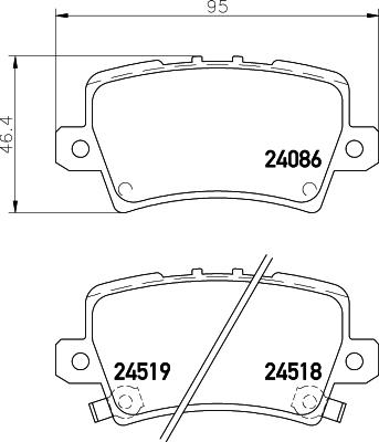 HELLA 8DB 355 006-751 - Bremžu uzliku kompl., Disku bremzes ps1.lv