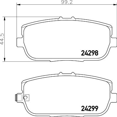 HELLA 8DB 355 006-781 - Bremžu uzliku kompl., Disku bremzes ps1.lv