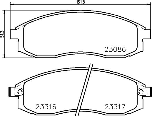 HELLA 8DB 355 006-731 - Bremžu uzliku kompl., Disku bremzes ps1.lv