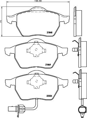 HELLA 8DB 355 008-911 - Bremžu uzliku kompl., Disku bremzes ps1.lv