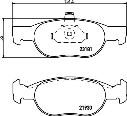 HELLA 8DB 355 008-431 - Bremžu uzliku kompl., Disku bremzes ps1.lv