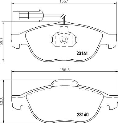 HELLA 8DB 355 008-421 - Bremžu uzliku kompl., Disku bremzes ps1.lv