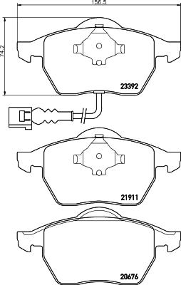 HELLA 8DB 355 008-471 - Bremžu uzliku kompl., Disku bremzes ps1.lv