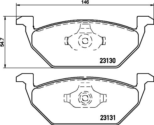 HELLA 8DB 355 008-591 - Bremžu uzliku kompl., Disku bremzes ps1.lv