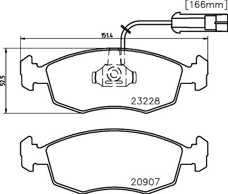 HELLA 8DB 355 008-521 - Bremžu uzliku kompl., Disku bremzes ps1.lv