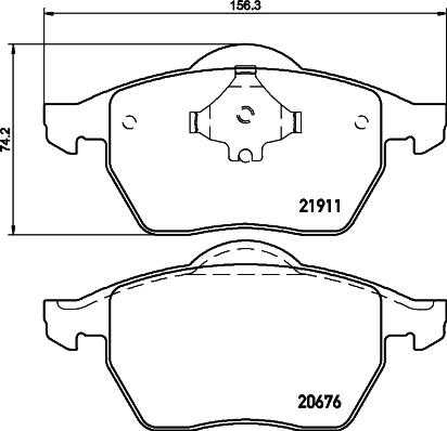 HELLA 8DB 355 008-021 - Bremžu uzliku kompl., Disku bremzes ps1.lv