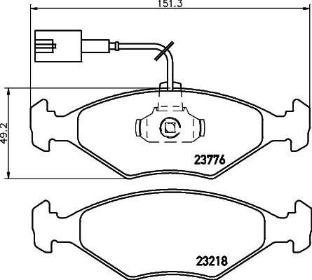 HELLA 8DB 355 008-811 - Bremžu uzliku kompl., Disku bremzes ps1.lv