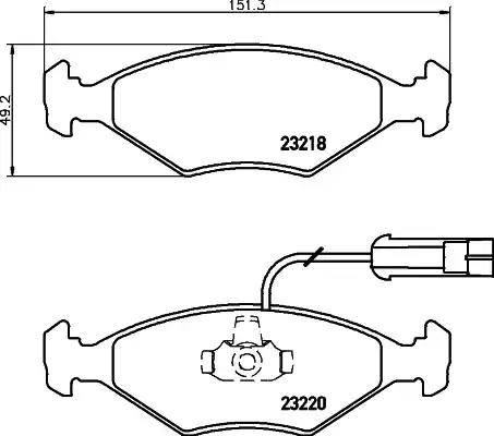 HELLA 8DB 355 008-391 - Bremžu uzliku kompl., Disku bremzes ps1.lv