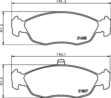 HELLA 8DB 355 008-291 - Bremžu uzliku kompl., Disku bremzes ps1.lv