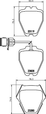 HELLA 8DB 355 008-791 - Bremžu uzliku kompl., Disku bremzes ps1.lv