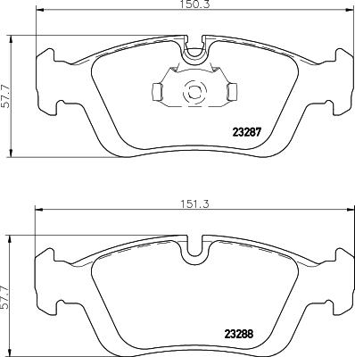 HELLA 8DB 355 008-741 - Bremžu uzliku kompl., Disku bremzes ps1.lv