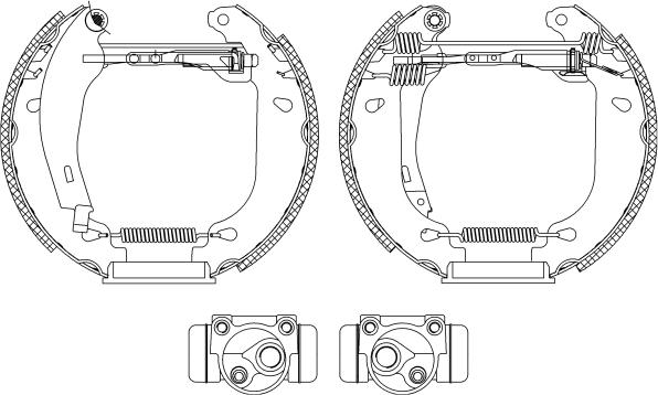 HELLA 8DB 355 003-901 - Bremžu loku komplekts ps1.lv