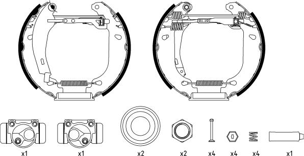 HELLA 8DB 355 003-911 - Bremžu loku komplekts ps1.lv