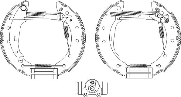 HELLA 8DB 355 003-981 - Bremžu loku komplekts ps1.lv