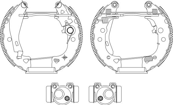 HELLA 8DB 355 003-931 - Bremžu loku komplekts ps1.lv