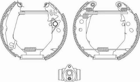 HELLA 8DB 355 003-791 - Bremžu loku komplekts ps1.lv