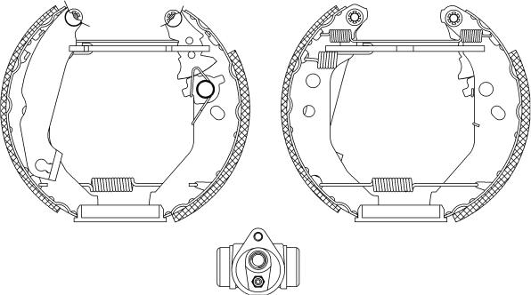 HELLA 8DB 355 003-781 - Bremžu loku komplekts ps1.lv