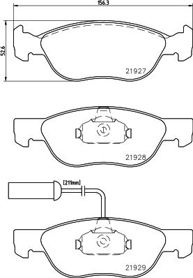 HELLA 8DB 355 007-901 - Bremžu uzliku kompl., Disku bremzes ps1.lv