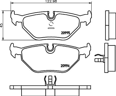 HELLA 8DB 355 007-421 - Bremžu uzliku kompl., Disku bremzes ps1.lv