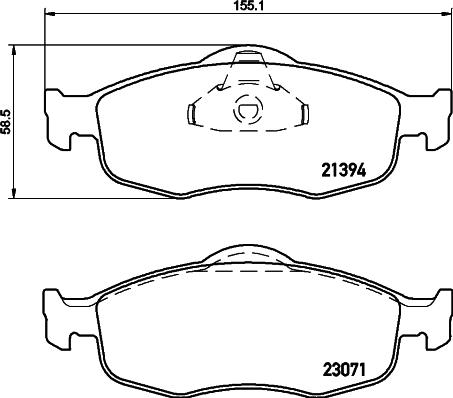 HELLA 8DB 355 007-641 - Bremžu uzliku kompl., Disku bremzes ps1.lv