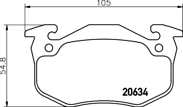 HELLA 8DB 355 007-661 - Bremžu uzliku kompl., Disku bremzes ps1.lv