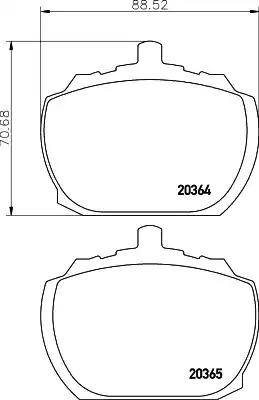 HELLA 8DB 355 007-091 - Bremžu uzliku kompl., Disku bremzes ps1.lv