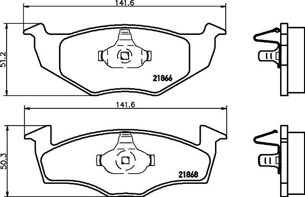 HELLA 8DB 355 045-221 - Bremžu uzliku kompl., Disku bremzes ps1.lv