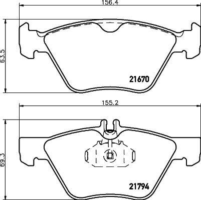 HELLA 8DB 355 007-861 - Bremžu uzliku kompl., Disku bremzes ps1.lv