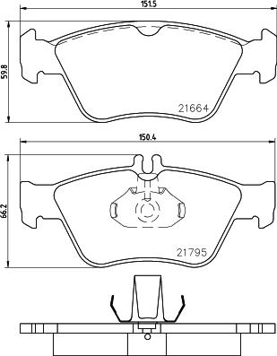 HELLA 8DB 355 007-831 - Bremžu uzliku kompl., Disku bremzes ps1.lv