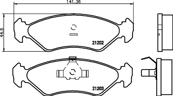 HELLA 8DB 355 007-391 - Bremžu uzliku kompl., Disku bremzes ps1.lv