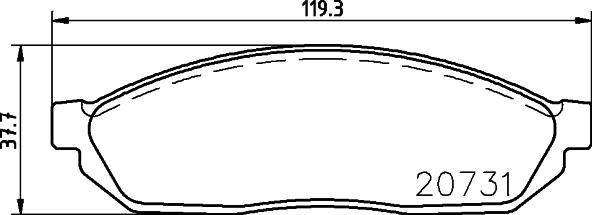 HELLA 8DB 355 007-281 - Bremžu uzliku kompl., Disku bremzes ps1.lv