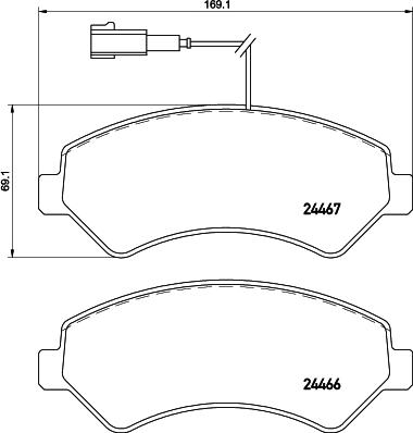 HELLA 8DB 355 021-281 - Bremžu uzliku kompl., Disku bremzes ps1.lv