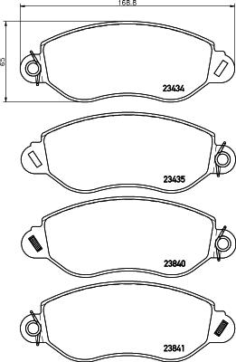 HELLA 8DB 355 019-451 - Bremžu uzliku kompl., Disku bremzes ps1.lv