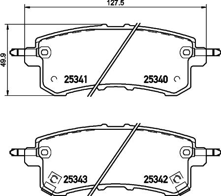 HELLA 8DB 355 019-541 - Bremžu uzliku kompl., Disku bremzes ps1.lv