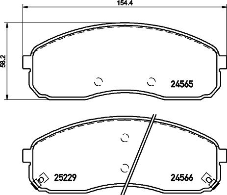 HELLA 8DB 355 019-581 - Bremžu uzliku kompl., Disku bremzes ps1.lv