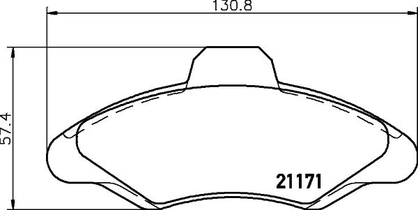 HELLA 8DB 355 019-041 - Bremžu uzliku kompl., Disku bremzes ps1.lv